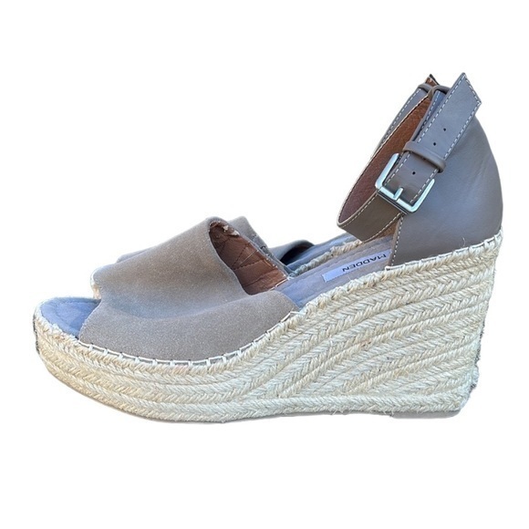 Steve Madden Josey Platform Espadrille Sandal Brown/Tan Womens Size 10 - Picture 1 of 12